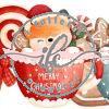 N 011 - Nastro Tazze Natalizie h. cm 6