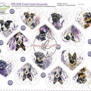 PM 028 - Pannello Cuori Cane Lavanda