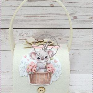 F 023 - Bauletto in Feltro Rosa