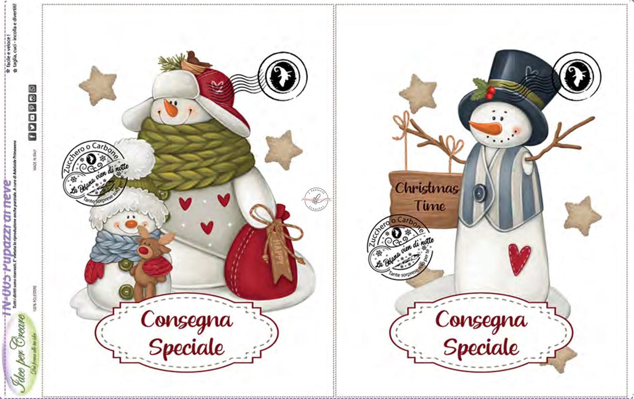 TN005 TESSUTO PUPAZZI DI NEVE