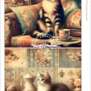 P 343 - Pannello Vintage Cat
