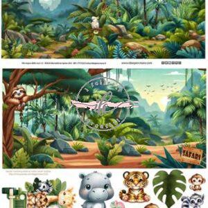 P 388 - Pannello Safari Adventure + F 090 Motivi Safari