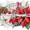 N 005 - Nastro Fiori Natalizi h. cm 6