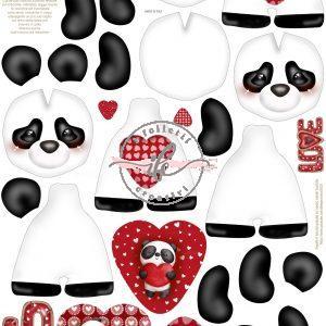 Pannello Panda  innamorati - P 163