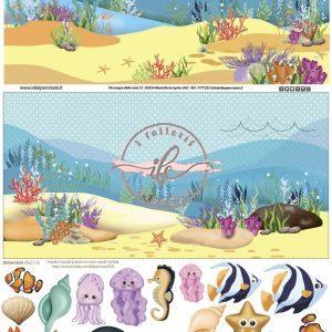 P 173 Pannello Fondale Marino
