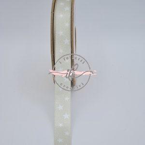 Nastro Cute Collection Cremino cm 1,50 Beige Stelle Bianche
