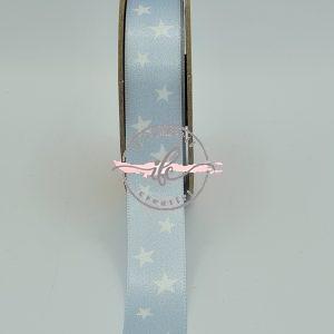 Nastro Cute Collection Puffetto cm 2,50 Azzurro Stelle Bianche