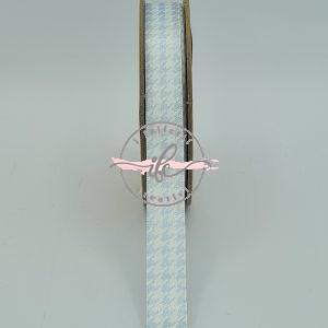 Nastro Cute Collection Puffetto cm 1,50 Pied de Poule Azzurro/Bianco
