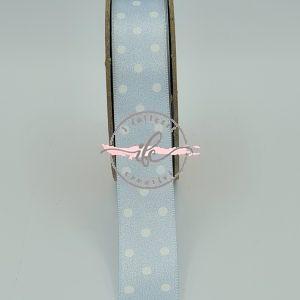 Nastro Cute Collection Puffetto cm 2,50 Azzurro Pois Bianchi