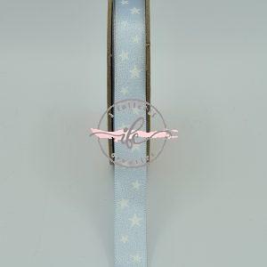 Nastro Cute Collection Puffetto cm 1,50 Azzurro Stelle Bianche