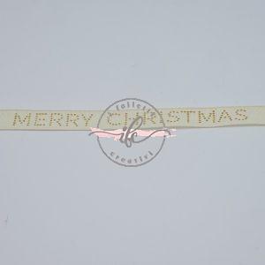 Nastro Merry Xmas col. Avorio