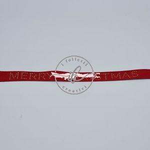 Nastro Merry Xmas col. Bordeaux