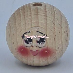 Faccine Legno Sfere Occhi Aperti cm 3