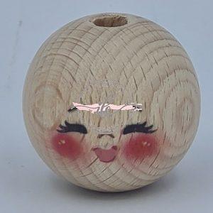 Faccine Legno Sfere Occhi Chiusi cm 3