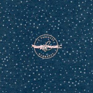 Panno Blu Pois Grandi Glitter Argento