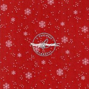 Panno Fiocchi Neve Glitter col. Rosso