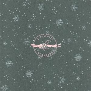 Panno Fiocchi Neve Glitter col. Felce