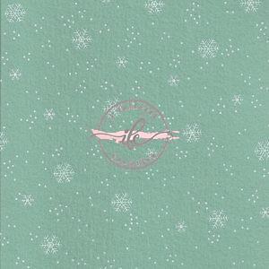 Panno Fiocchi Neve Glitter col. Menta