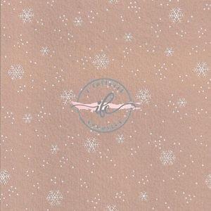 Panno Fiocchi Neve Glitter col. Nude