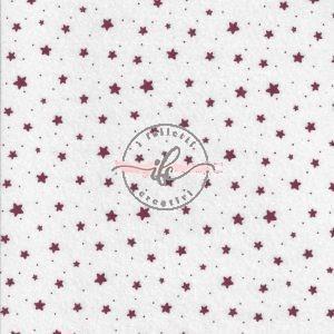 Panno Bianco Stelle Rosse