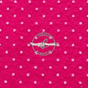 Pannolenci Morbidoso 1 mm Floccato Pois Col. Fucsia