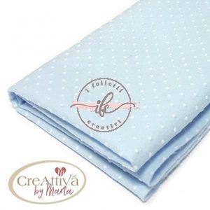Pannolenci Morbidoso 1 mm Floccato Pois Col. Azzurro