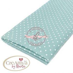 Pannolenci Morbidoso 1 mm Floccato Pois Col. Menta