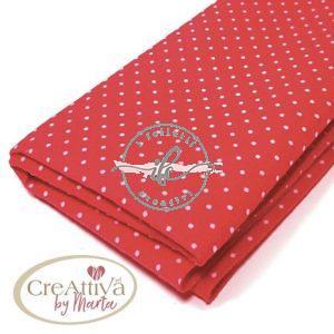 Pannolenci Morbidoso 1 mm Floccato Pois Col. Rosso Fiamma
