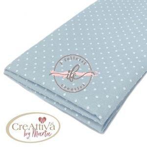 Pannolenci Morbidoso 1 mm Floccato Pois Col. Soft Blu