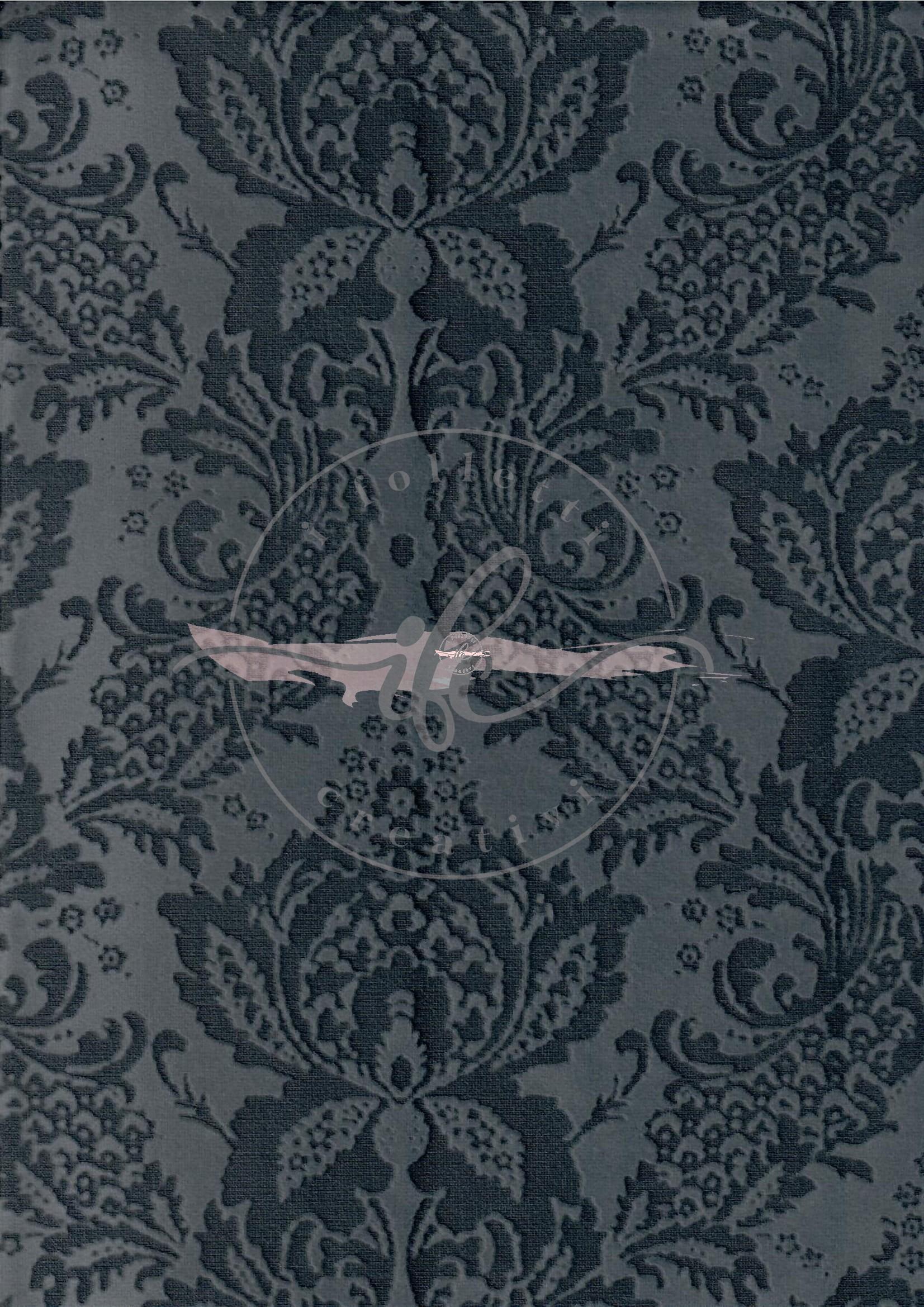 Velluto Devorè Broccato Col. Grigio Chiaro