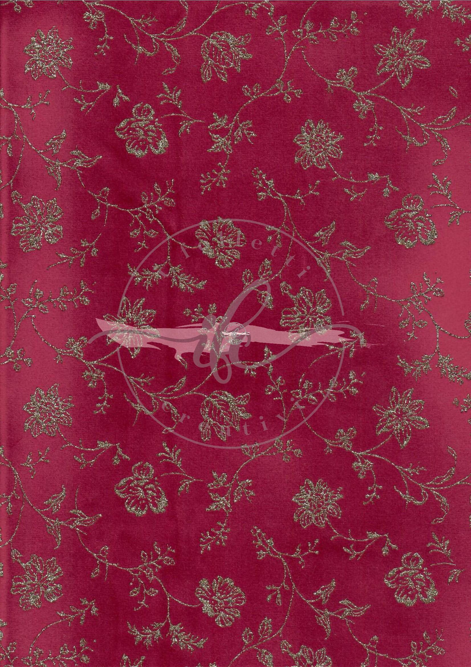 Glitter Broderie Col. Bordeaux