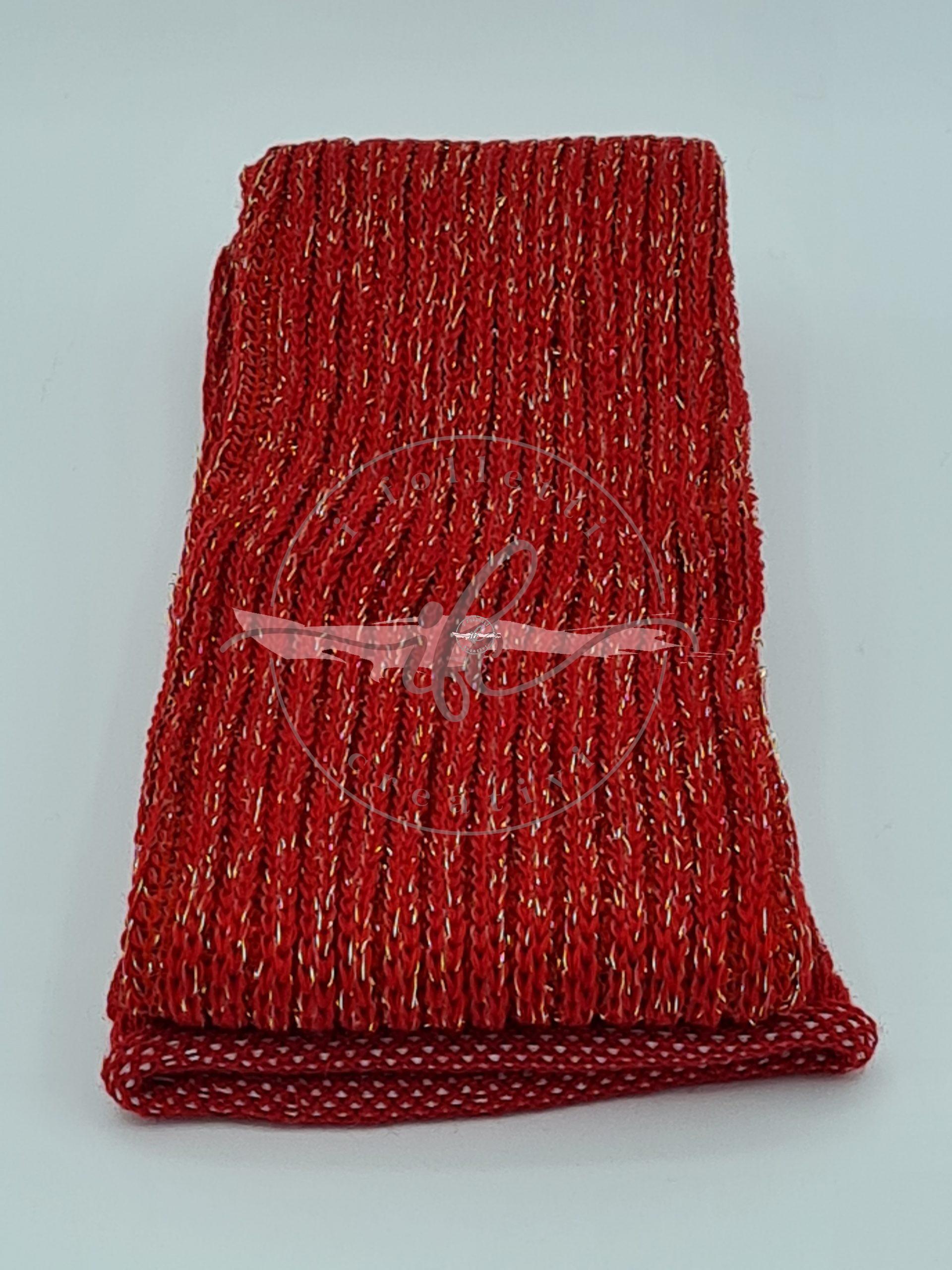TUBOLARE COSTA INGLESE LUREX COL. ROSO PORTO + ORO
