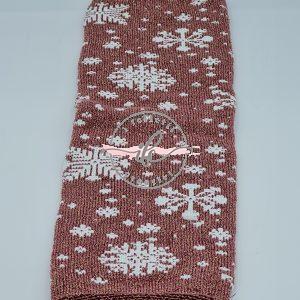 Tubolare Lurex Fiocco col. Rosa Antico/Bianco