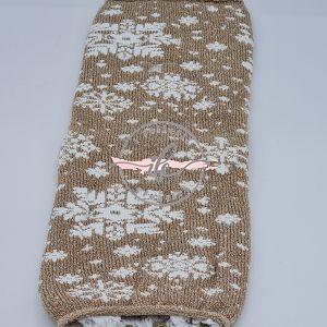 Tubolare Lurex Fiocco col. Tortora/Bianco