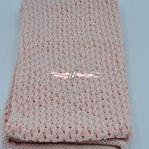 Tubolare Rete Lurex col. Rosa Polvere/Argento