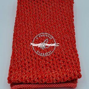Tubolare Rete Lurex col. Rosso Porto/Oro