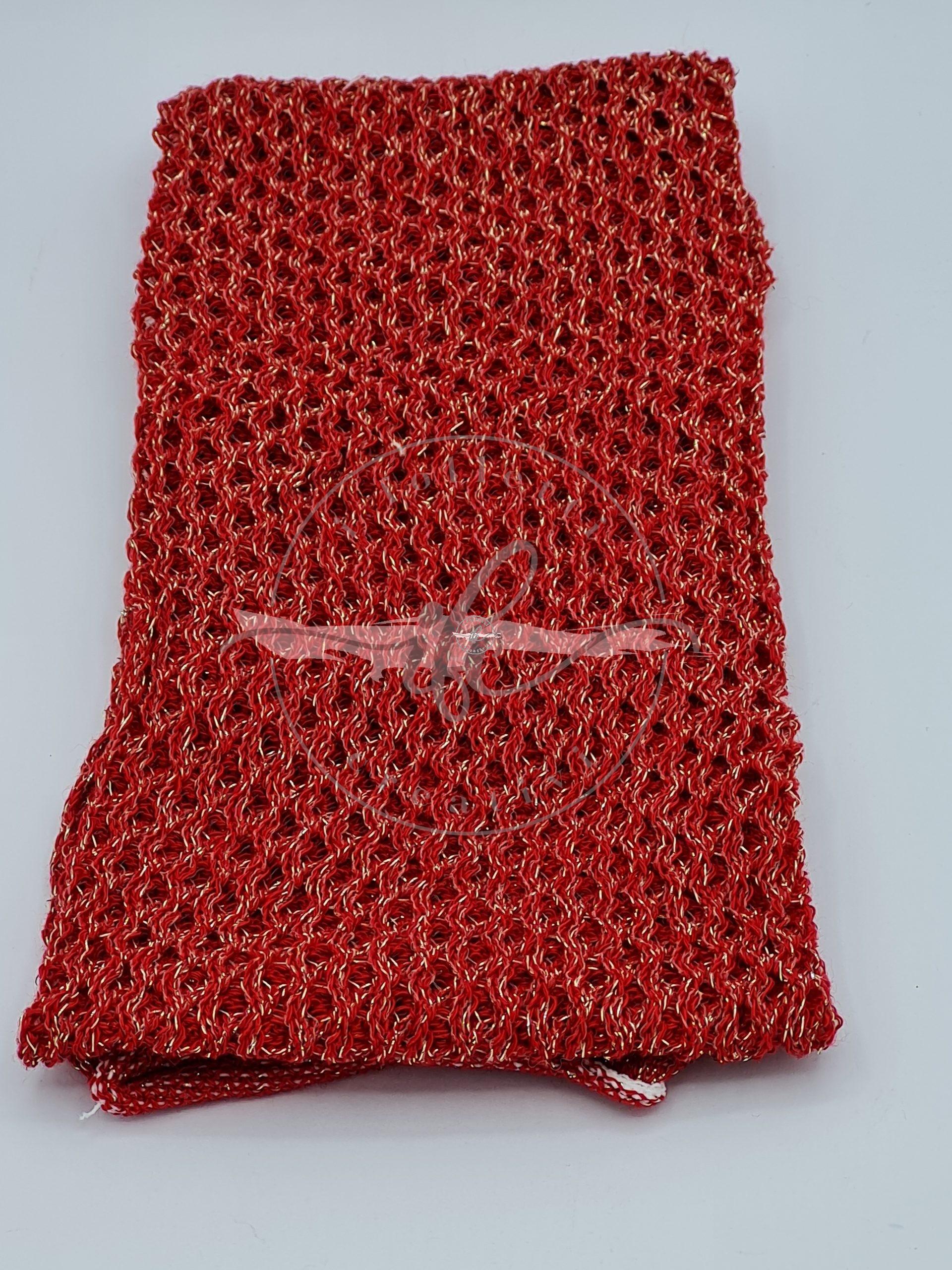 TUBOLARE RETE SOFT COL. ROSSO NATALE +ORO