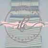 Tubolare Tartan Lurex col. Avio/Latte/Argento