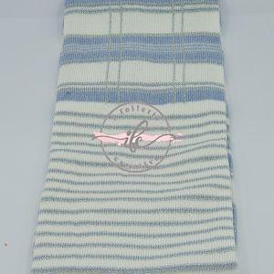 Tubolare Tartan Lurex col. Avio/Latte/Argento