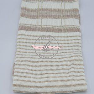 Tubolare Tartan Lurex col. Tortora/Latte/Oro