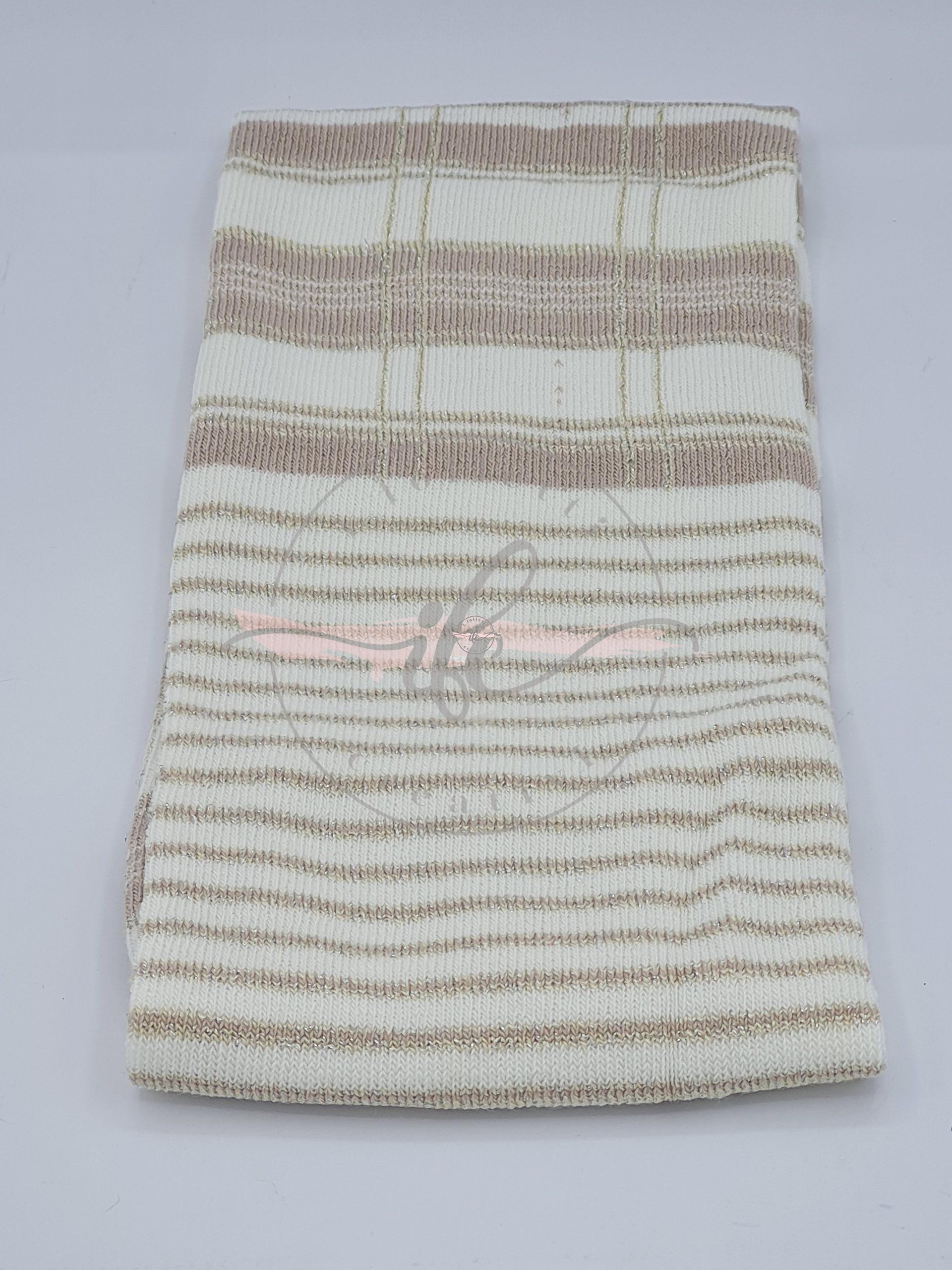 TUBOLARE TARTAN LUREX COL. TORTORA + LATTE +ORO