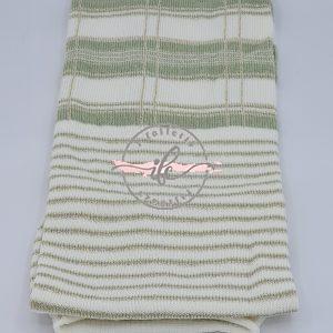 Tubolare Tartan Lurex col. Verde Salvia/Latte/Oro