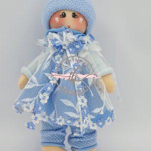 Bambola h. cm 25 Colore Azzurro