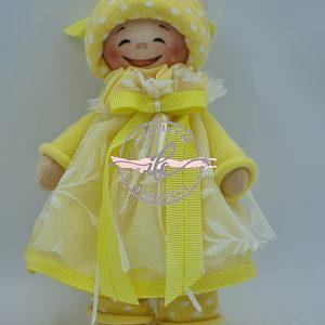 Bambola h. cm 25 Colore Giallo
