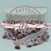 Frangia Fiocchetti Multicolori col. Rosa/Grigio/Blu