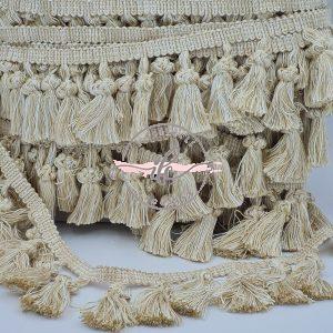 Frangia Fiocchetti Multicolori col. Panna/Beige