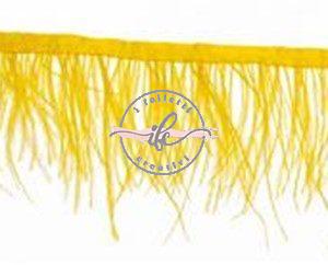 Frangia Piume di Struzzo col. Giallo