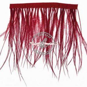 Frangia Piume di Struzzo col. Rosso Scuro