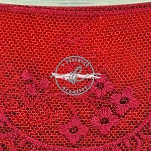 Pizzo Tulle h cm 4.5 col. Rosso