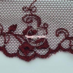Pizzo Tulle h cm 3 col. Bordeaux